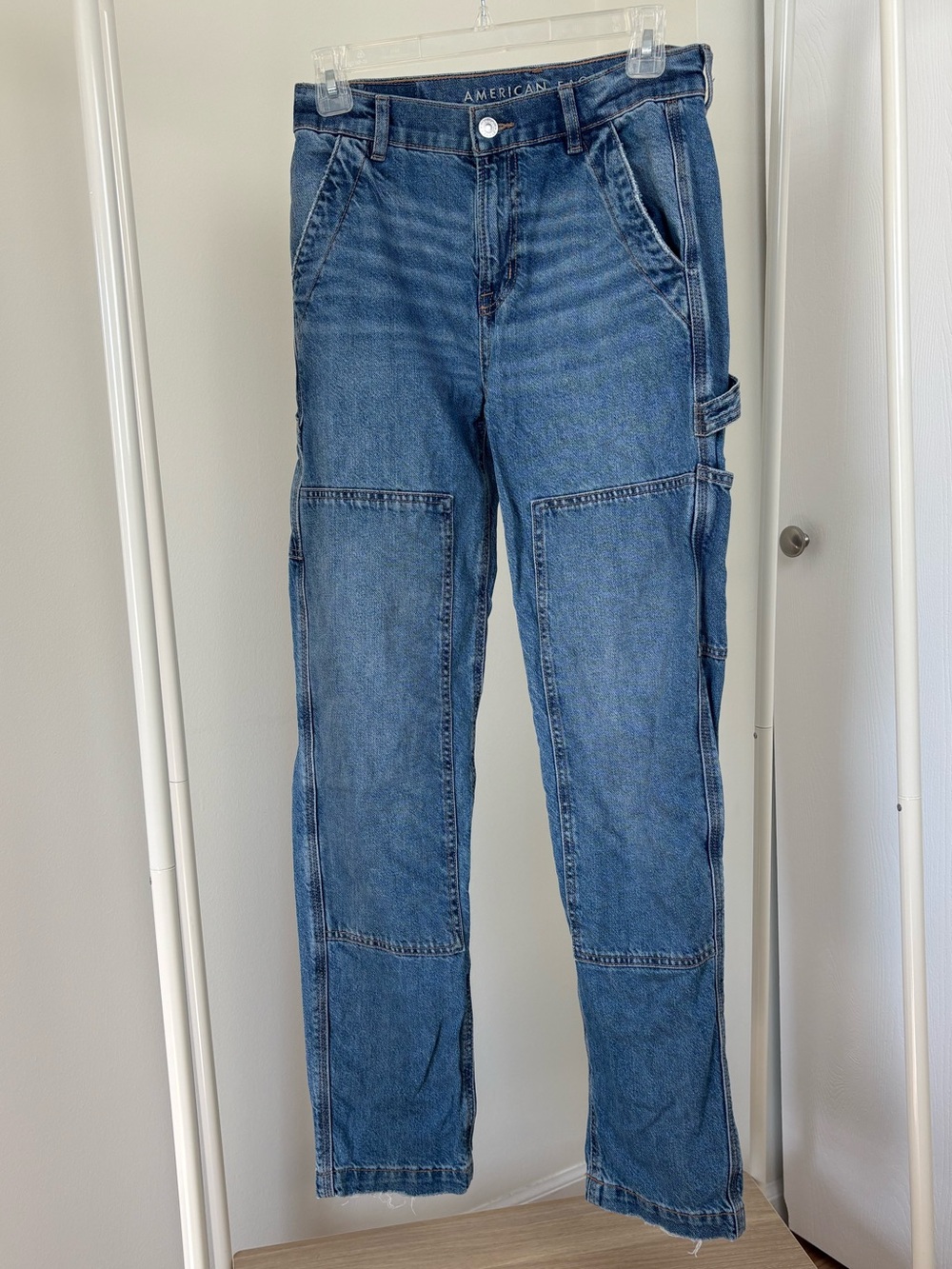 American Eagle Outfitters Blue 90s Straight-Leg Carpenter Jeans